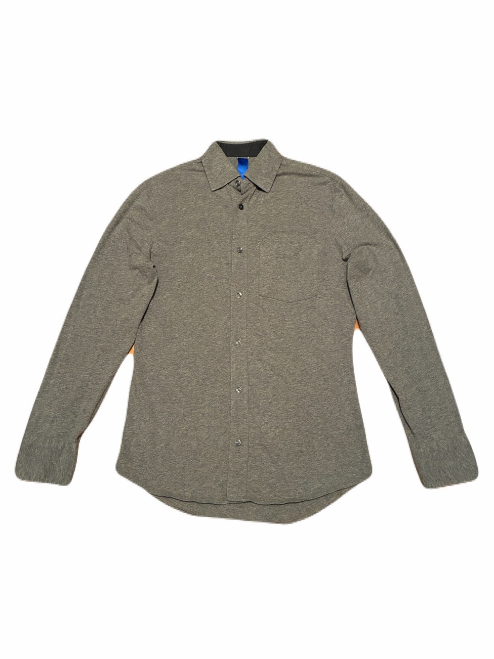 Kit & Ace Brushed Cashmere Cotton Pocket Button Shirt in Grey, Men’s size XS